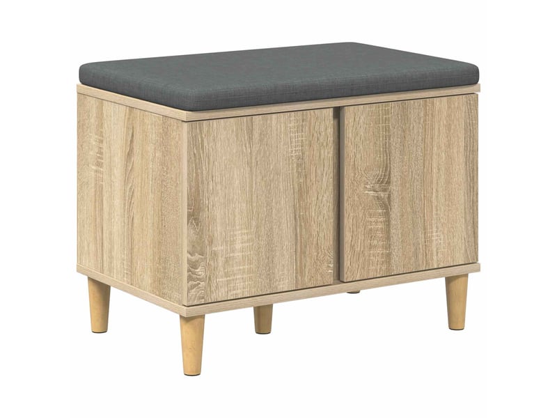  Banc d'entrée, banc interieur avec coussin chêne sonoma 60x38x46 cm shl16061  - Conforama A