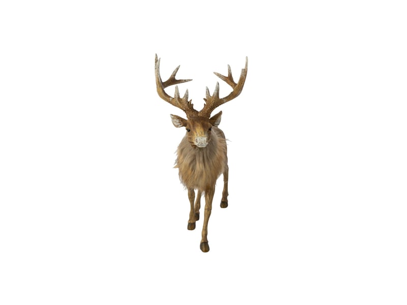  Statuette renne en résine ketty 39cm marron  - Conforama B