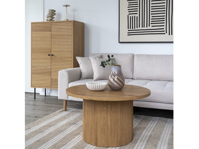 Mido- table basse ø80 cm naturelle  - Conforama B