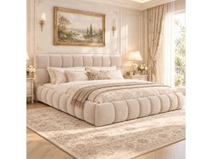 Lit 2 places 180x200 cm    coloris beige