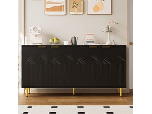 Buffet 4 porte(s)   <strong></strong> <strong></strong> - 160 cm coloris noir 