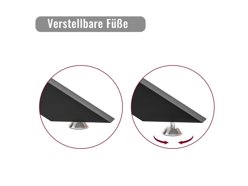  Table basse rechteckige 100cm verre trempé et noir – design moderne – stabilité et sécurité  - Conforama D