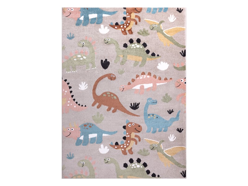  Tapis fun dino pour enfants dinosaures beige  240x330 cm  - Conforama B