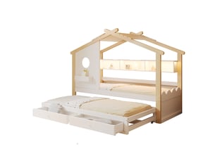 Lit gigogne 90x190/200 cm OKWISH   coloris bicolore