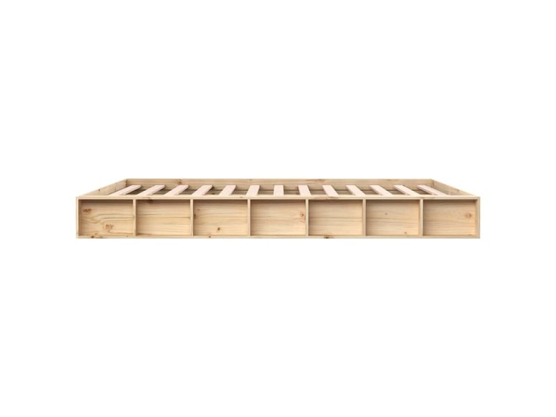  Lit double- lit adulte -  cadre de lit sans matelas 150x200 cm bois massif  - Conforama D