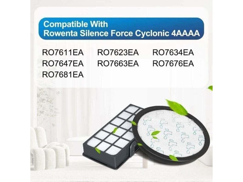  Enowelir lot de 2 filtres hepa pour rowenta silence, accessoires de filtre de rechange zr903701  - Conforama B