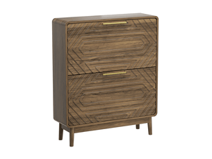 Meuble à chaussures 12 paire(s)  <strong>COVREO </strong>  <strong></strong> coloris bois foncé
