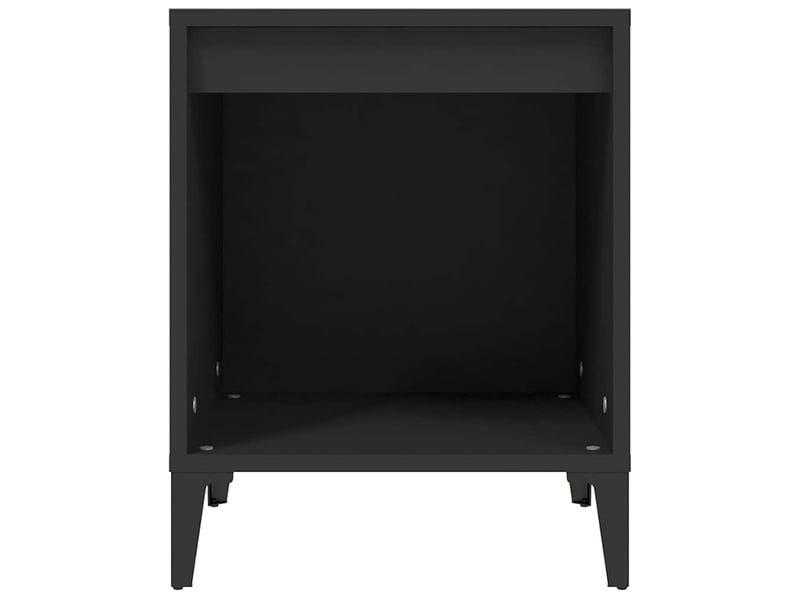 Lot de 2 tables de chevet - cabinet de chevet - table de nuit noir 40x35x50 cm  - Conforama E