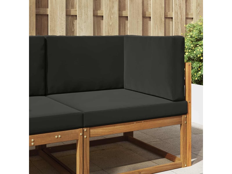  Coussin de canapé d'extérieur, coussin de chaise polyester noir 80 x 80 cm cf54134  - Conforama B