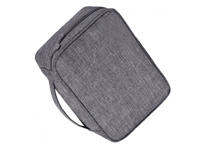  Boîte de rangement pour câbles, batterie externe, disque u, sac numérique multifonction, doré  - Conforama A