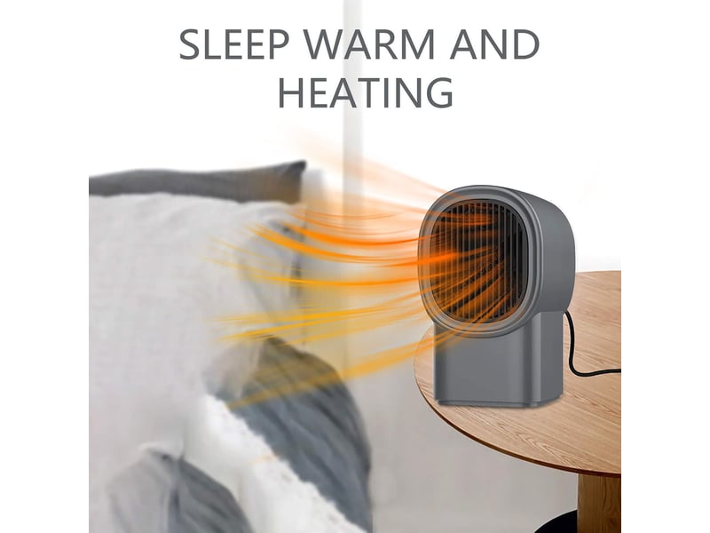  Noir) mini chauffage d'appoint électrique avec ventilateur, en céramique, pour la maison, silencieux, rechargeable par usb, idéal pour la chambre, multicolore  - Conforama C