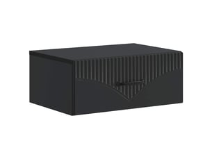 Table de chevet - cabinet de chevet - table de nuit mural avec tiroir noir 49 x 34,5 x 20 cm