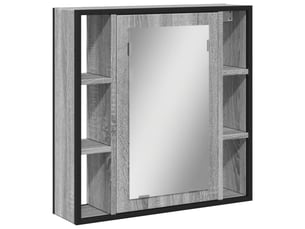 Armoire à miroir de salle de bain sonoma gris bois d’ingénierie shl4385