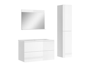 Vicco meubles bain, blanc haute brillanceblanc, 4 pièces