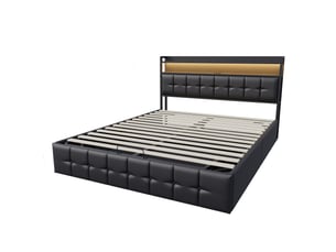 Lit coffre 160x200 cm coloris noir