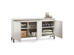 Buffet 3 porte(s) DMORA Milarele - 150 cm coloris gris
