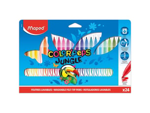 Feutres lavables jungle helix 24 couleurs pour enfants 3 ans