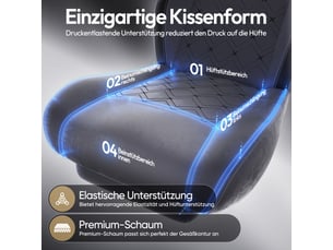 Chaise de bureau <strong></strong> <strong></strong> avec assise réglable en hauteur