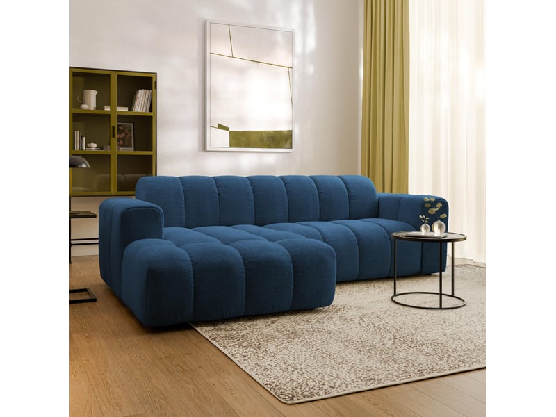 Canapé d'angle tisi, tkanina strukturalna bleu - Conforama B