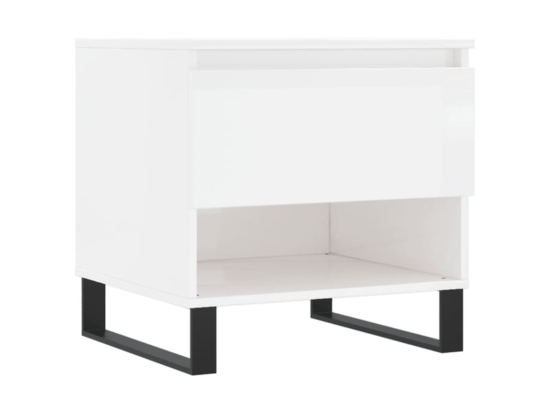  Tables basses 2 pcs - table de salon - table à thé blanc brillant 50x46x50cm bois d'ingénierie  - Conforama E