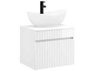 Ensemble de mobilier de salle de bain blanc brillant cf64590