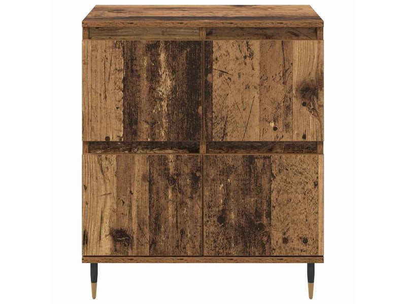  Lot de 3 armoires de rangement modernes espace de stockage 60 x 35 x 70 cm en bois ancien 02_0056046  - Conforama D
