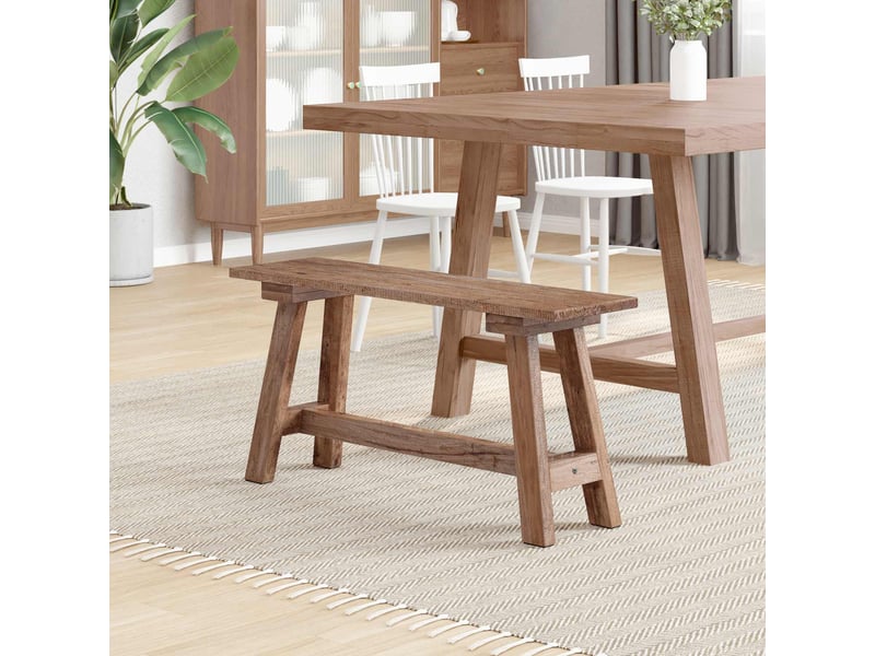  Banc d'entrée, banc d'intérieur naturel 92x23,5x45,5 cm bois massif d'acajou  - Conforama C
