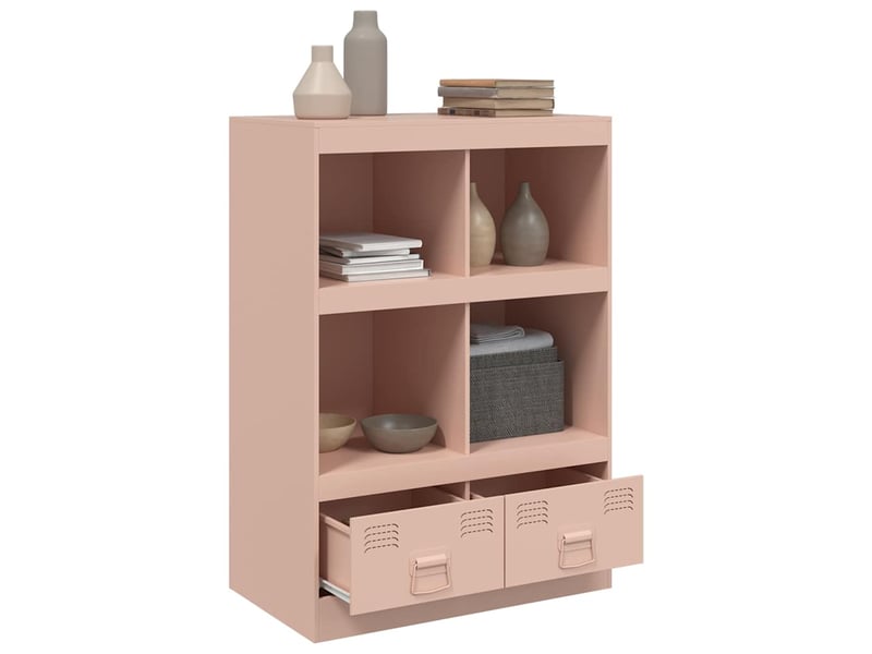  Buffet haut - bahut - meuble de rangement rose 67x39x95 cm acier  - Conforama E