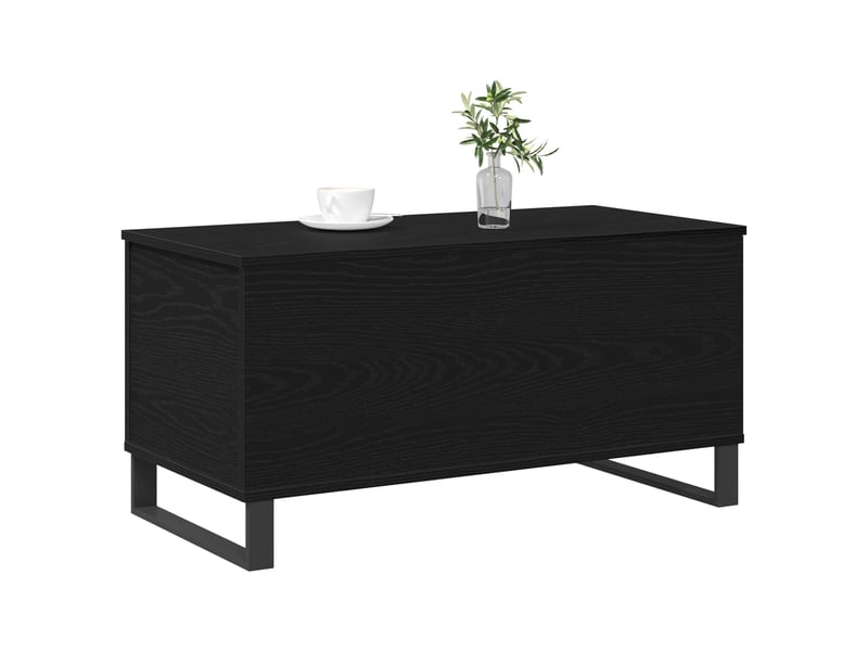  Table basse - table de salon - table à thé chêne noir 90 x 44,5 x 45 cm bois d'ingénierie  - Conforama A