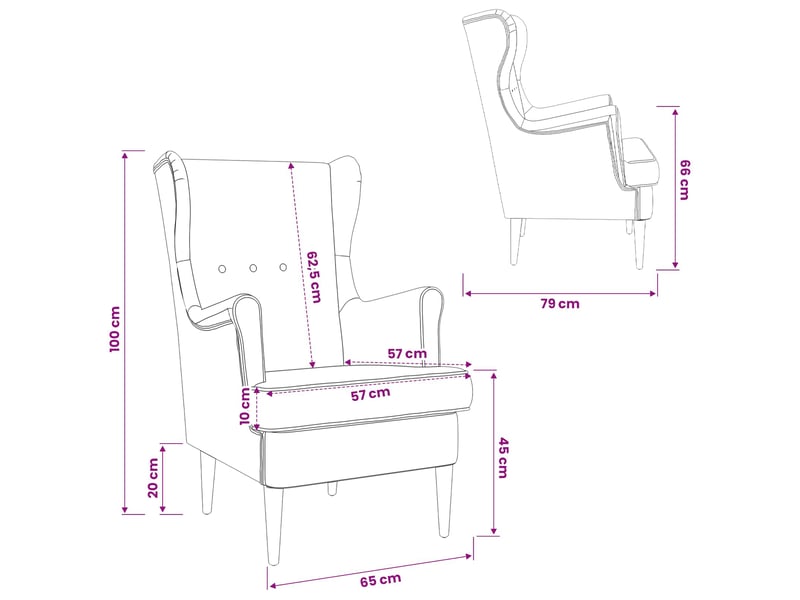 Vidaxl fauteuil bordeaux tissu - Conforama C
