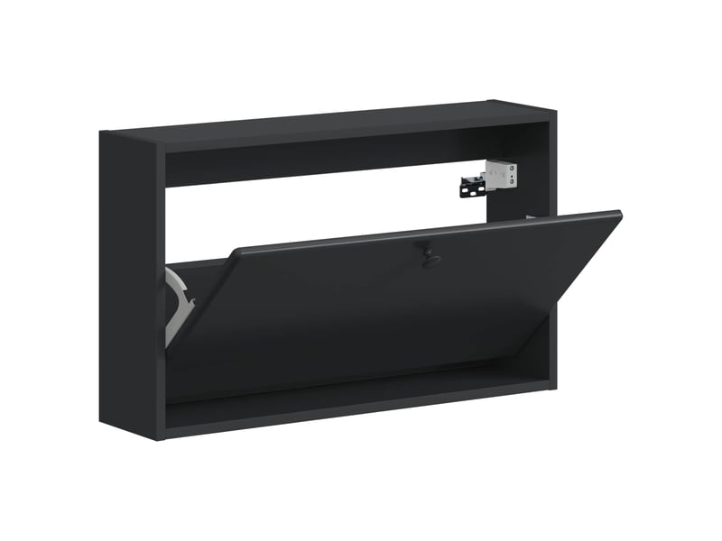  Meuble à chaussures mural, armoire à chaussures breda 71x17x43 cm noir  - Conforama C