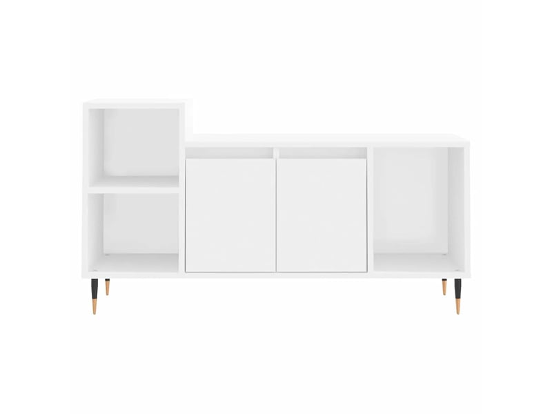  Meuble tv - banc tv - meuble de rangement blanc 100x35x55 cm bois d'ingénierie  - Conforama E