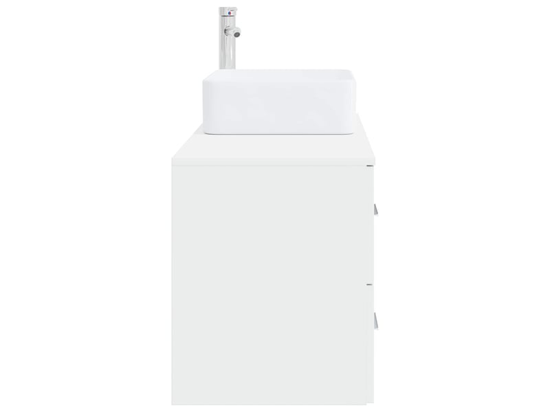 Ensemble de mobilier de salle de bain 2 pcs blanc shl389 - Conforama D