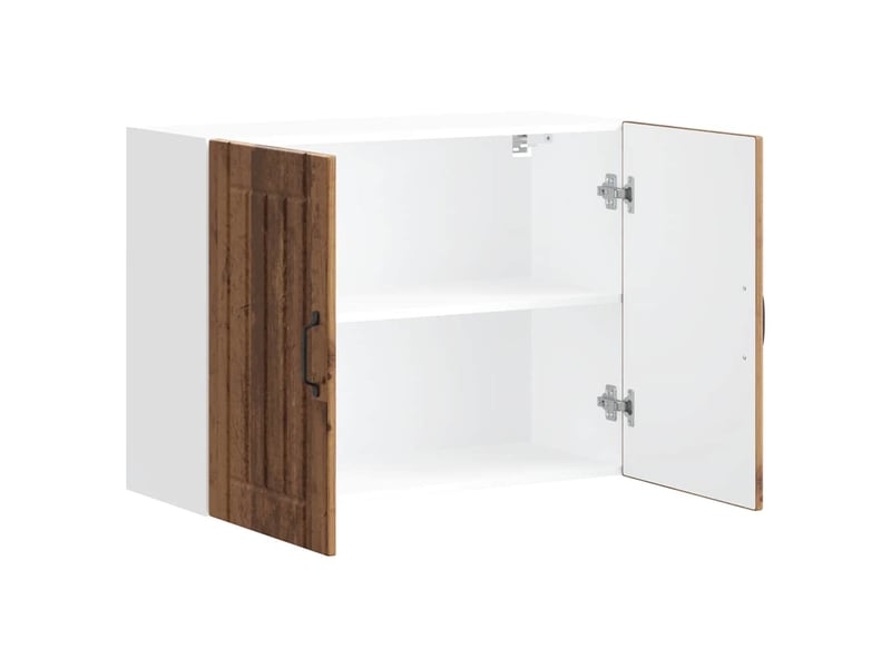  Meuble de rangement, armoire murale de cuisine lucca vieux bois bois ingénierie shl1895  - Conforama E