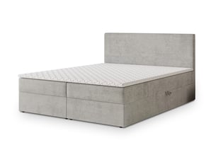 Lit avec rangement 160x200 cm <strong>MASSENO</strong> <strong></strong> coloris gris