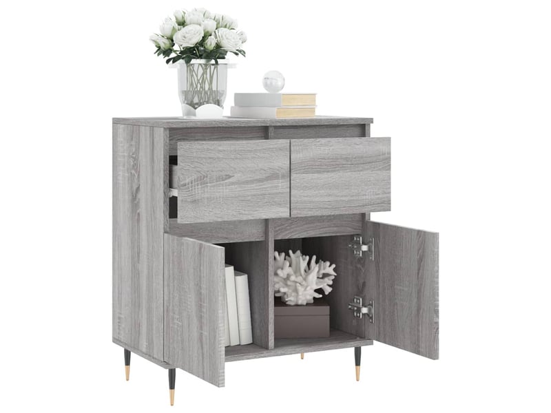  Buffet - bahut - meuble de rangement sonoma gris 60x35x70 cm bois d'ingénierie  - Conforama D