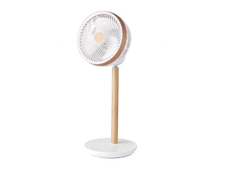 Ventilateur sur pied fabrilamp colibri 25 w 12 vitesses blanc et hêtre 236241068 - Conforama A