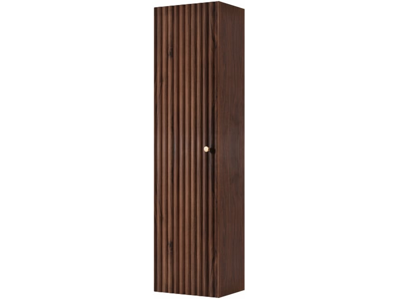 Meuble colonne suspendu de salle de bain bello noyer foncé 35 × 136 cm - Conforama A