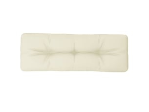 Coussin de palette, coussin de chaise, coussin de canapé crème 120x40x12 cm tissu cf55330
