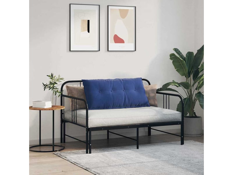 Coussin de dos, coussin de dossier bleu police 100 x 50 cm tissu en velours côtelé cf54556 - Conforama D