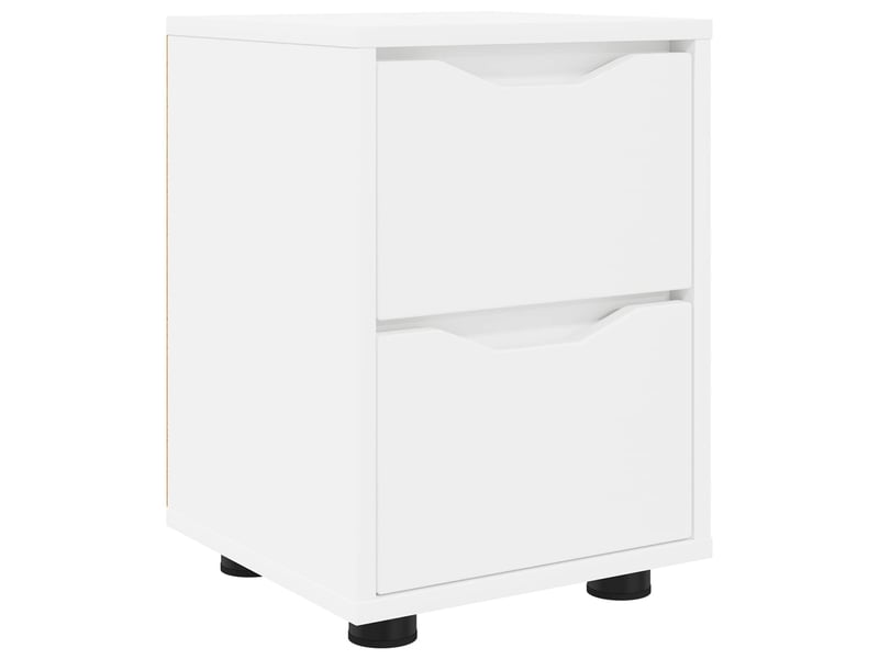 Table de chevet - cabinet de chevet - table de nuit blanc 30,5 x 30 x 43 cm bois d'ingénierie - Conforama A