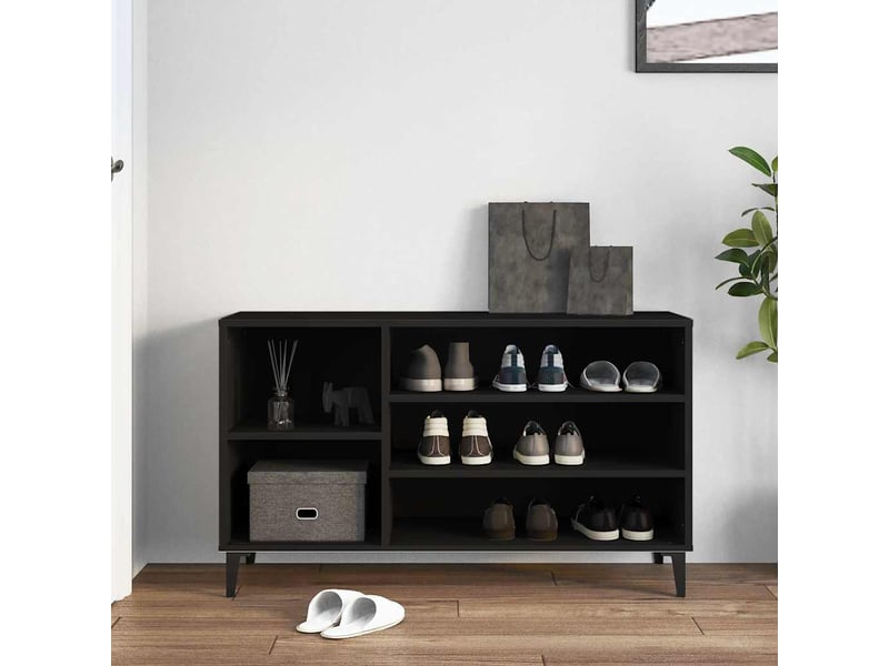  Meuble à chaussure, armoire à chaussures noir 102x36x60 cm bois d'ingénierie shl1597  - Conforama C
