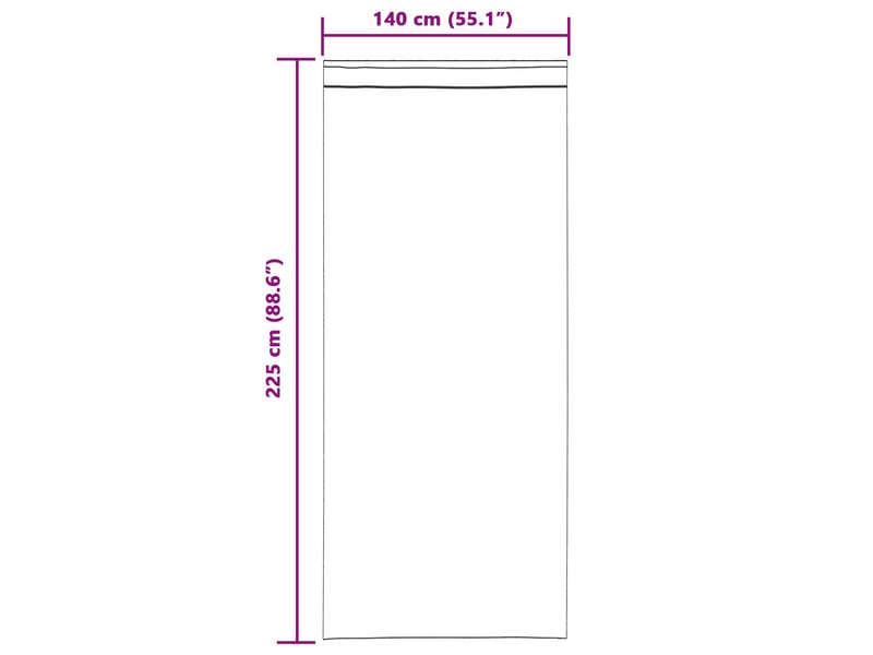 Lot de 2 rideaux, rideaux de fenêtre rose foncé 140 x 225 cm velours cf44111 - Conforama E