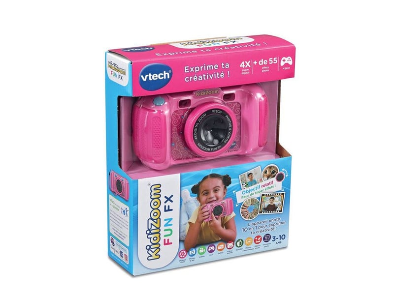  Appareil photo enfant rose 2,4 pouces 16 mpx lentille rotative 55+ effets 80-594755 - Conforama D