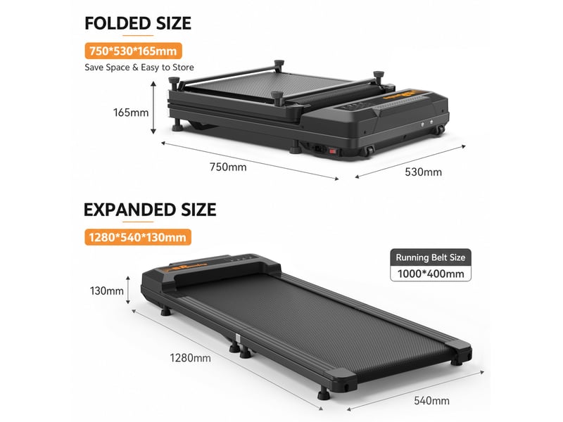  Tapis de marche sous bureau pliable 180° evryae  - Conforama C