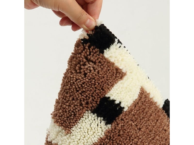  Tapis de bain antidérapant microfibre超 absorbant marron 50x80 cm lavable machine séchage rapide pour salle de bain moderne et douche  - Conforama C
