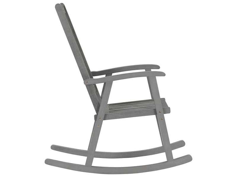  Chaise à bascule de jardin, rocking-chair avec coussins gris bois d'acacia massif cf31317  - Conforama D