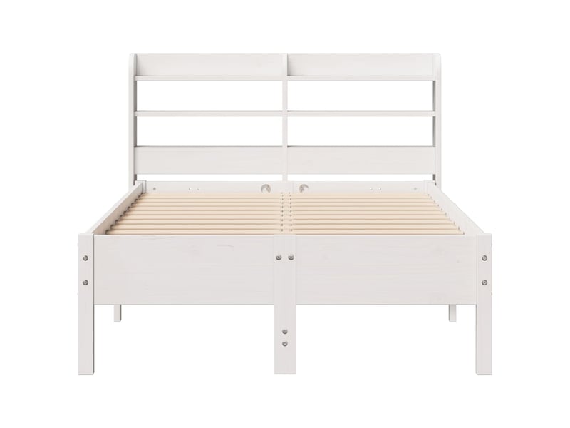  Lit simple- lit adulte -  cadre de lit sans matelas blanc 90x190 cm bois de pin massif  - Conforama C