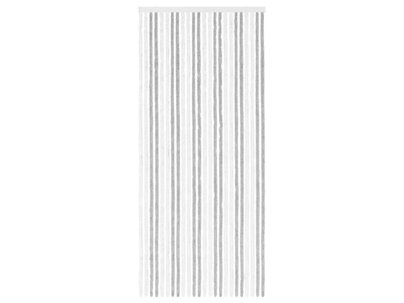  Rideau anti-insectes, moustiquaire en chenille gris clair et blanc cf43435  - Conforama C