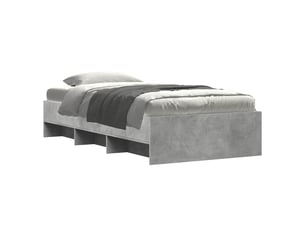 Lit simple 80x200 cm coloris gris